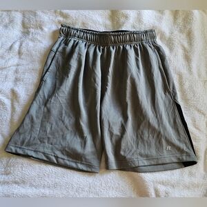 Russell Athletic Men's Gray and Black Shorts